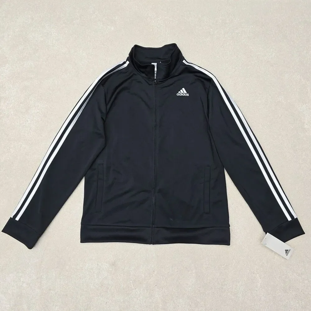 Adidas Essentials Boy 3-Stripes Track Jacket Color Black Youth X Large (18/20)